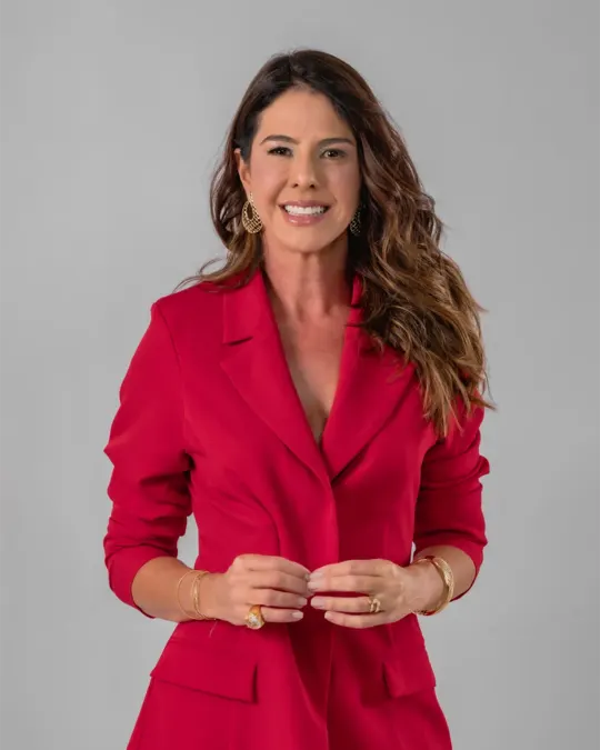 Retrato corporativo feminino em estúdio
